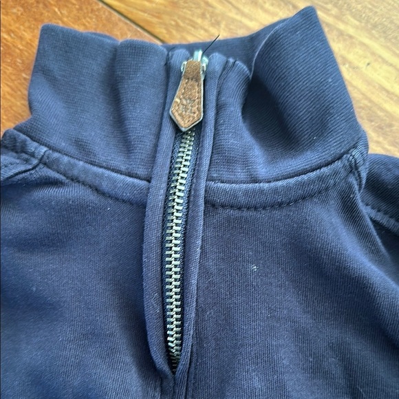 Polo by Ralph Lauren Blue Sweater with Stand-Up Collar and Quarter-Zip - Picture 3 of 6